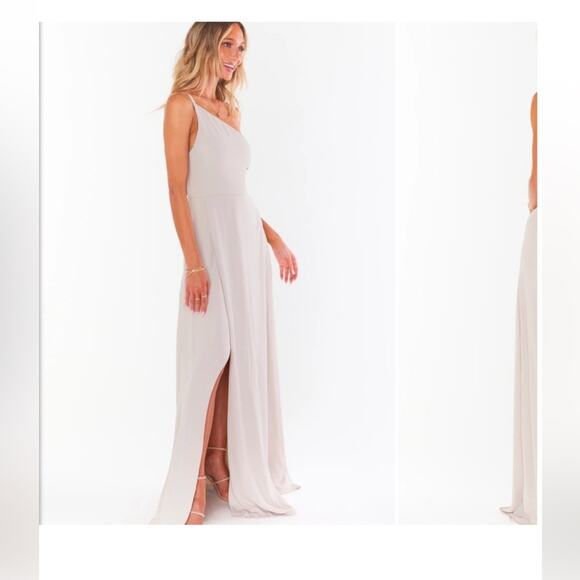 New Show Me Your MuMu Shannon One Shoulder Dress in Show Me The Ring Crisp XS - Picture 1 of 6